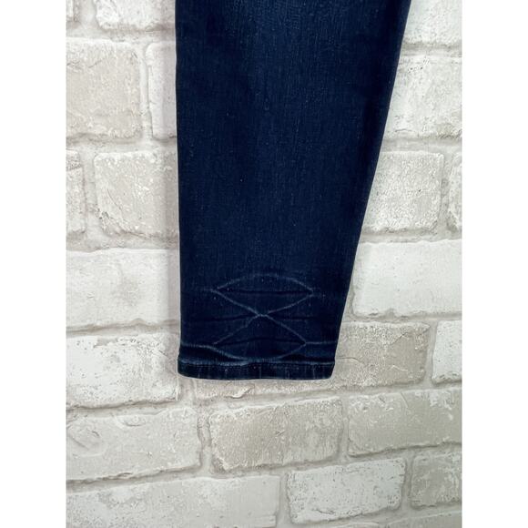 Express Perfect Curve High Rise Legging Dark Wash Blue Jeans - Picture 11 of 13
